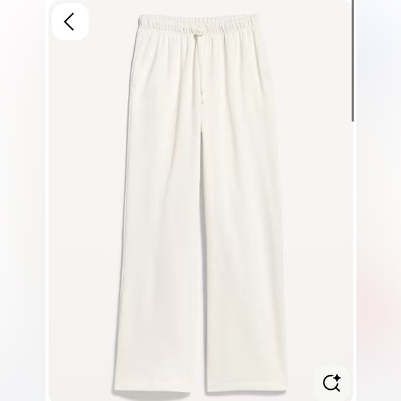 New old navy Extra High-Waisted so comfy wide leg sweatpants sea salt large L - Picture 2 of 7